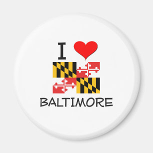 Aimant J'aime Baltimore le Maryland