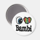 Aimant J'aime Bambi (Recto/Verso)