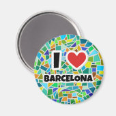 Aimant J'aime Barcelone (Recto/Verso)