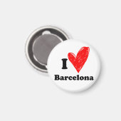 Aimant J'aime Barcelone (Recto/Verso)