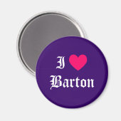 Aimant J'aime Barton (Recto/Verso)