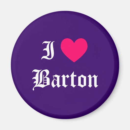 Aimant J'aime Barton (Devant)