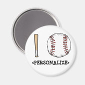 Aimant J'aime (baseball), <PERSONALIZE> (Recto/Verso)