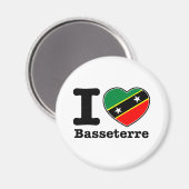 Aimant J'aime Basseterre (Recto/Verso)