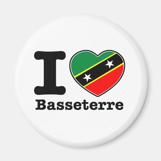 Aimant J'aime Basseterre (Devant)