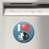 Aimant J'Aime Bicolor Damselfish (In Situ (Lave-vaisselle))