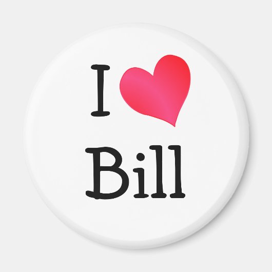 Aimant J'aime Bill (Devant)