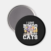Aimant J'Aime Bingo Et Chats Chat Kitten Lucky Jeu Gamble (Recto/Verso)