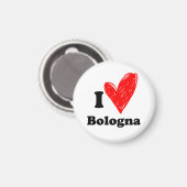 Aimant J'aime Bologne (Recto/Verso)