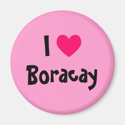 Aimant J'aime Boracay (Devant)