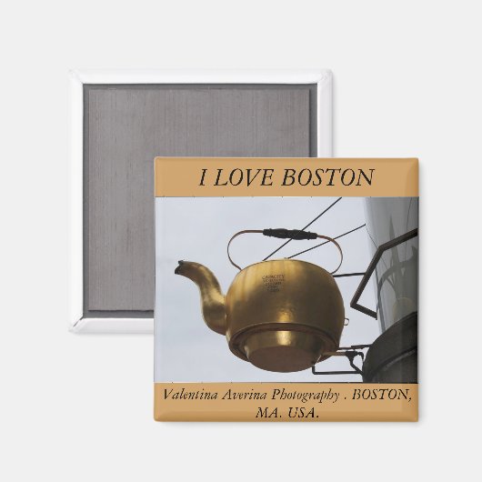 Aimant J'AIME BOSTON. Valentina Averina Photographie. (Recto/Verso)