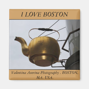 Aimant J'AIME BOSTON. Valentina Averina Photographie.