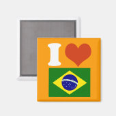 Aimant J'aime Brasil (Recto/Verso)