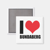 Aimant J'aime Bundaberg (Recto/Verso)
