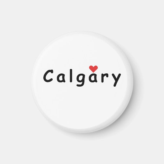 Aimant J'aime Calgary (Devant)