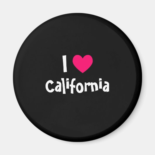 Aimant J'aime Californie (Devant)