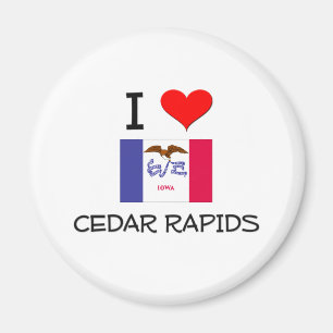 Aimant J'aime CEDAR RAPIDS Iowa