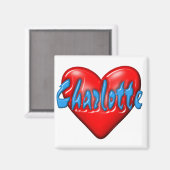 Aimant J'aime Charlotte (Recto/Verso)