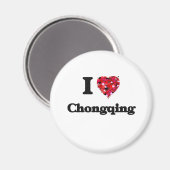 Aimant J'aime Chongqing Chine (Recto/Verso)