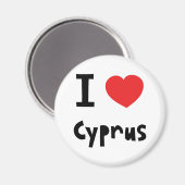 Aimant J'aime Chypre (Recto/Verso)