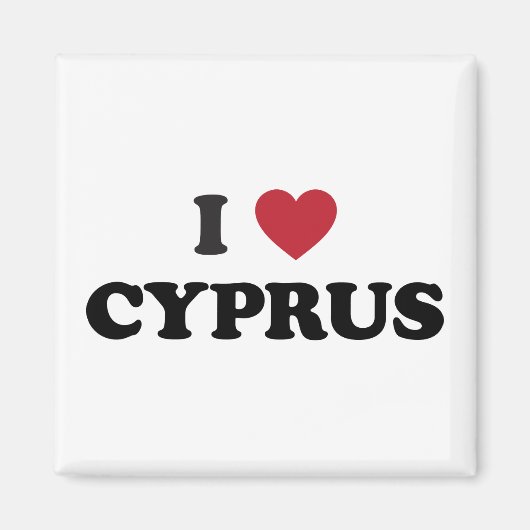 Aimant J'aime Chypre (Devant)