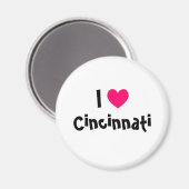 Aimant J'aime Cincinnati (Recto/Verso)