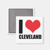 Aimant J'aime Cleveland (Recto/Verso)