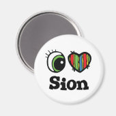 Aimant J'aime (Cœur) Sion (Recto/Verso)