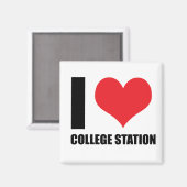 Aimant J'aime College Station (Recto/Verso)