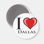 Aimant J'aime Dallas (Recto/Verso)