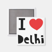 Aimant J'aime Delhi (Recto/Verso)
