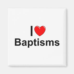 Aimant J'aime des baptêmes (de coeur)
