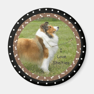 Aimant J'aime des chiens de Sheltie