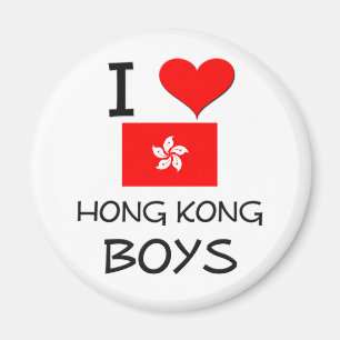 Aimant J'aime des garçons de Hong Kong