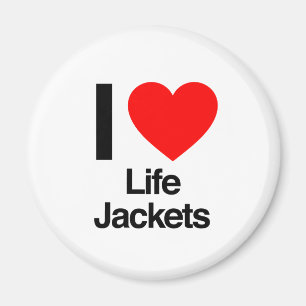 Aimant j'aime des gilets de sauvetage