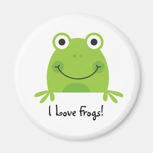 Aimant J'aime des grenouilles !