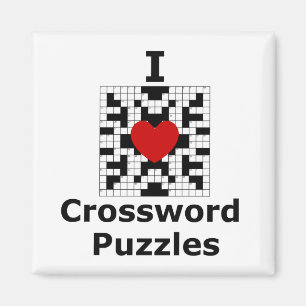 Aimant J'aime des jeux de mots croisé