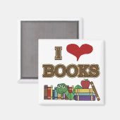 Aimant J'aime des livres (Recto/Verso)