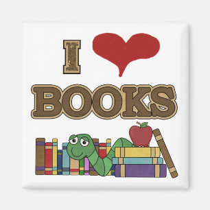 Aimant J'aime des livres