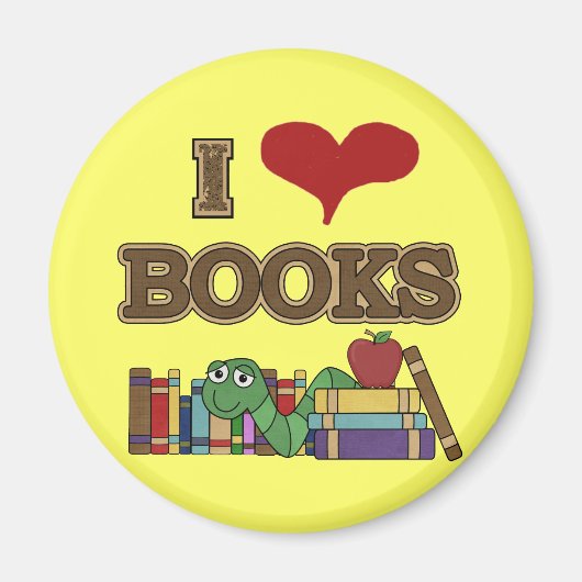 Aimant J'aime des livres (Devant)