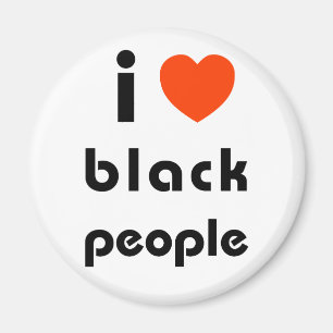 Aimant J'aime des personnes de couleur