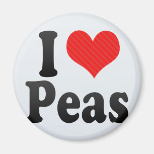 Aimant J'aime des pois