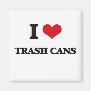 Aimant J'aime des poubelles