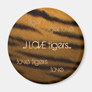 Aimant J'AIME des tigres