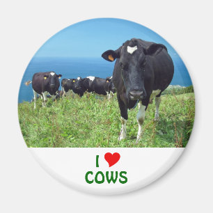 Aimant J'aime des vaches