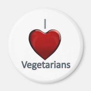 Aimant J'aime des végétariens
