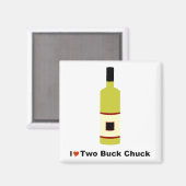 Aimant J'Aime Deux Buck Chuck (Recto/Verso)