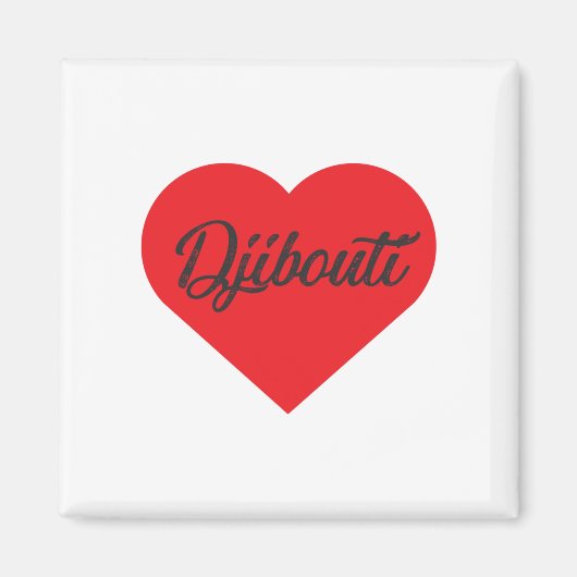 Aimant J'aime Djibouti (Devant)