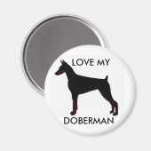 AIMANT J'AIME, DOBERMAN (Recto/Verso)