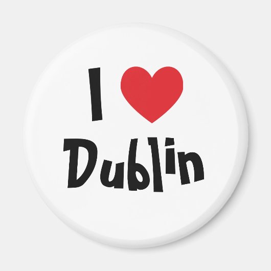 Aimant J'aime Dublin (Devant)